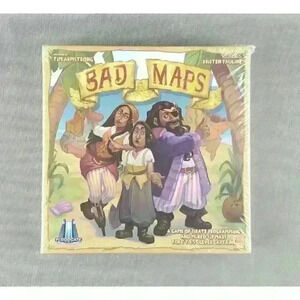 Bad Maps Board Game (Floodgate Games, 2018) Pirate Programming Strategy Game NEW